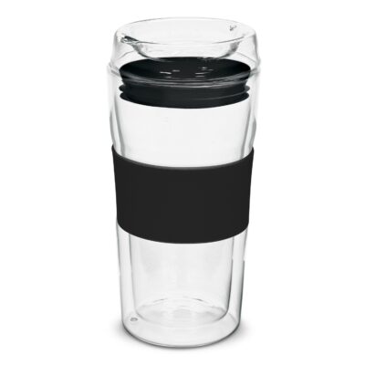 Divino Double Wall Glass Cup-Black