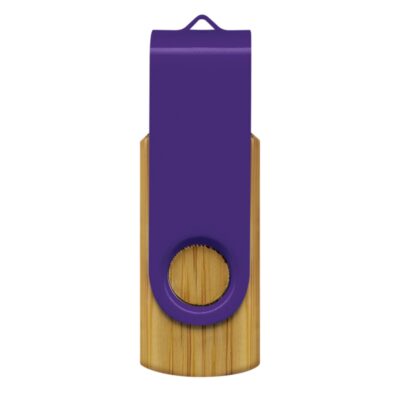 Helix 4GB Bamboo Flash Drive-Purple