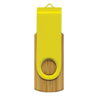 Helix 4GB Bamboo Flash Drive-Yellow