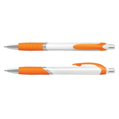 Jet Pen - White Barrel-Orange
