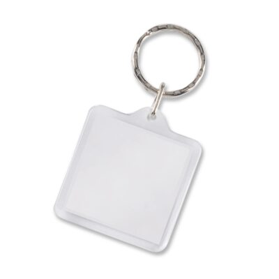Lens Key Ring - Square -Clear