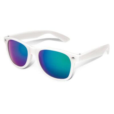 Malibu Premium Sunglasses - Mirror Lens-White Green