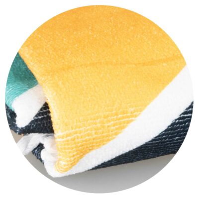 Mandala Beach Towel-Branding Close-up