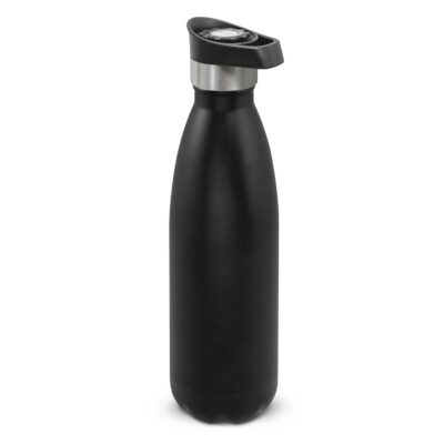 Mirage Powder Coated Vacuum Bottle - Push Button Lid-Black