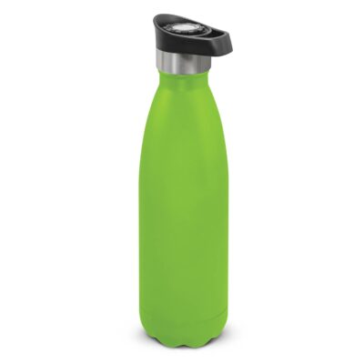 Mirage Powder Coated Vacuum Bottle - Push Button Lid-Bright Green