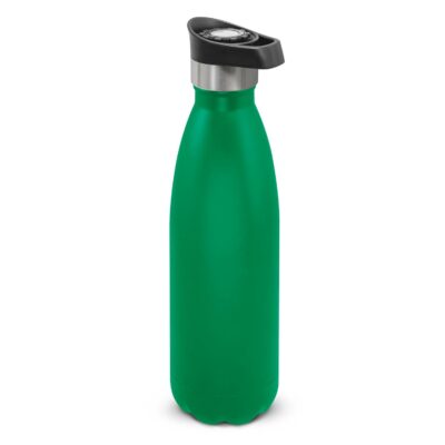 Mirage Powder Coated Vacuum Bottle - Push Button Lid-Kelly Green