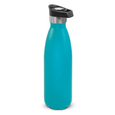 Mirage Powder Coated Vacuum Bottle - Push Button Lid-Light Blue