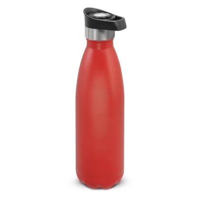 Mirage Powder Coated Vacuum Bottle - Push Button Lid-Red