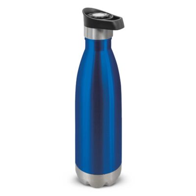 Mirage Vacuum Bottle - Push Button-Trans Blue
