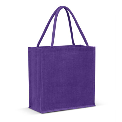 Monza Jute Tote Bag - Colour Match-Purple