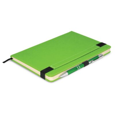 Premier Notebook with Pen-Bright Green