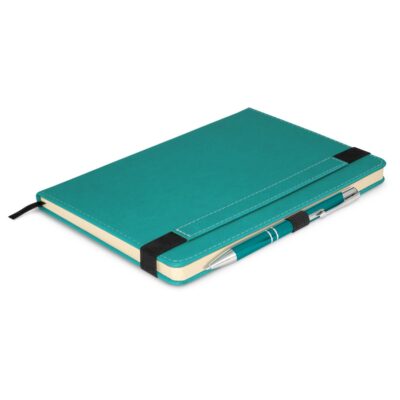 Premier Notebook with Pen-Light Blue