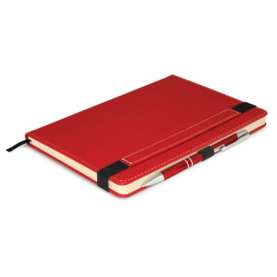 Premier Notebook with Pen-red