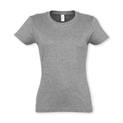 SOLS Imperial Womens T-Shirt-Grey Melange