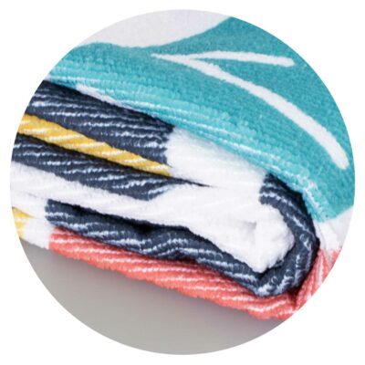 Santorini Beach Towel-Branding Close-up