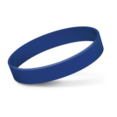Silicone Wrist Band - Debossed-Dark Blue