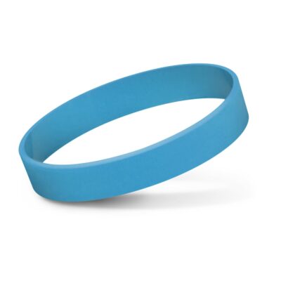 Silicone Wrist Band - Debossed-Light Blue