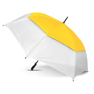 Trident Sports Umbrella - White Panels-Yellow