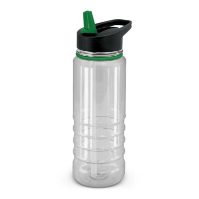 Triton Elite Bottle - Clear and Black-Dark Green Top